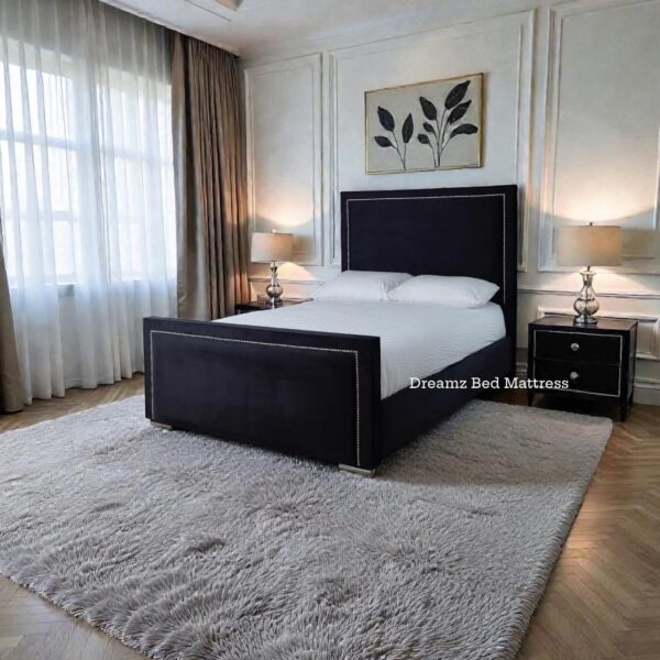 Maxine Studded Storage Bed Frame Choose Your Base Height