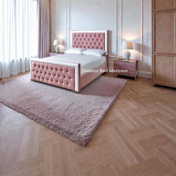 Anne Buttoned Storage Bed  Frame Choose Your Base Height