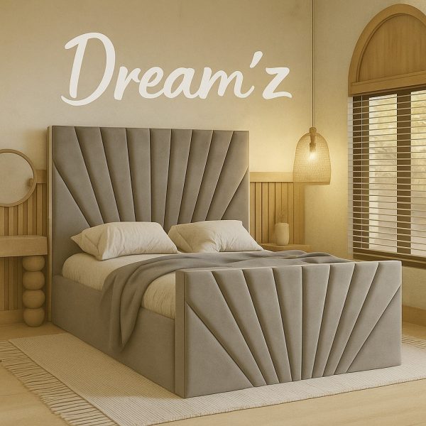 Leona V-Panel Storage Bed Frame Choose Your Base Height