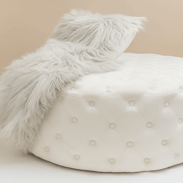 Millton Chesterfield Round Buttoned Pouffe